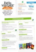 Aperçu - Fiches - Fiche pédagogique Défis Nature - Page de couverture