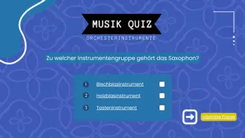 Vorschau - Spiele - Musik Quiz - Orchesterinstrumente - Interaktives PDF - Seite 1