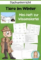 Vorschau - Arbeitsblätter - Tiere im Winter | Überwinterungsformen | Miniheft - Deckblatt