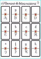 Vista previa - Juegos / Gamificación - Juego de dominó de letras (mayúsculas, minúsculas, cursiva e imprenta) - página 1