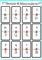 Vista previa - Juegos / Gamificación - Juego de dominó de letras (mayúsculas, minúsculas, cursiva e imprenta) - página 2