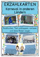 Vorschau - Stundenentwürfe - Karneval in anderen Ländern ( Fasching / Fastnacht ) ERZÄHLKARTEN Grundschule - Deckblatt