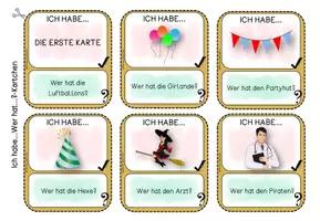 Vorschau - Stundenentwürfe - Fasching / Karneval / Fastnacht " Ich habe Wer hat? " Spiel Grundschule DaZ - Seite 2