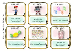 Vorschau - Stundenentwürfe - Fasching / Karneval / Fastnacht " Ich habe Wer hat? " Spiel Grundschule DaZ - Seite 3