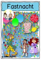 Vorschau - Stundenentwürfe - Fasching / Karneval / Fastnacht Symbolkarte / Transparenzkarte Grundschule - Deckblatt