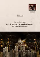 Vorschau - Test - Lyrik des Expressionismus (Kursarbeit) - Deckblatt