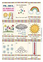 Vista previa - Juegos / Gamificación - juego francés "J'ai ... Qui a?" les temps et les saisons - página 1