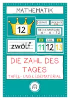 Vorschau - Poster - Zahl des Tages. Tafelmaterial - Deckblatt