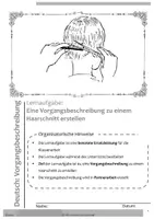 Vorschau - Klassenarbeiten - Vorgangsbeschreibung zu einem Haarschnitt erstellen - Deckblatt