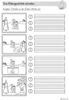 Vorschau - Arbeitsblätter - Bildergeschichten/Kurzgeschichten schreiben: Tiere | Deutsch Klasse 2-4 - Seite 3