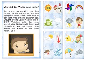 Vorschau - Arbeitsblätter - Lesespaziergang Wetter - Seite 1