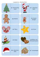 Vorschau - Arbeitsblätter - Lesedominos: Winter und Weihnachten - Seite 1