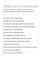 Vorschau - Arbeitsblätter - Erklärung und Aufwärmübung - Feldermodell mit König Verb - Deckblatt