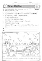 Vorschau - Arbeitsblätter - Christmas | read and colour | Father Christmas - Seite 3