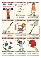 Vista previa - Juegos / Gamificación - juego francés "J'ai ... Qui a?" les sports (deporte) - página 1