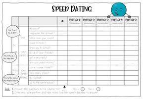 Vorschau - Arbeitsblätter - Speed Dating: Questions with „Do + Does" - Seite 2