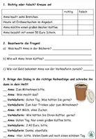 Aperçu - Feuilles d'exercices - Dialogue "A la boulangerie" Thème achats - Allemand - Page 2