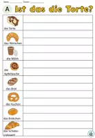 Vorschau - Arbeitsblätter - Übung "Ist das die Torte?" Thema Einkaufen / In der Bäckerei - 2-fach Differenzierung DaZ / DaF - Seite 1