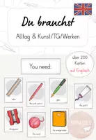Vorschau - Bildkarten - Du brauchst (Englisch) - über 200 Karten (mit und ohne Artikel) - Deckblatt