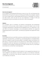 Vorschau - Arbeitsblätter - Das Grundgesetz (Infotext und Übungen) - Deckblatt