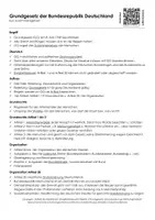 Vorschau - Arbeitsblätter - Das Grundgesetz kurz zusammengefasst - Seite 1