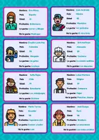 Vista previa - Tarjetas / Manipulativos - TARJETAS DE PERSONAJES INFORMACIÓN PERSONAL. A1-A2 ELE - página 3