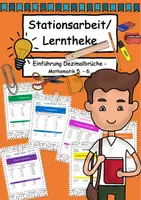 Vorschau - Unterrichtsreihen - Stationsarbeit Unterrichtsentwurf Einführung Dezimalbrüche - Deckblatt