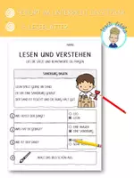 Vorschau - Unterrichtsreihen - Sätze lesen und verstehen | 15 sommerliche Leseverstehen (nur Grossbuchstaben) - Seite 1