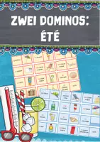 Vorschau - Stationenlernen - Domino: été - Deckblatt
