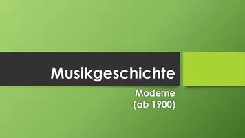 Vorschau - Poster - Musik in der Moderne (Präsentation, H5P, Plakat) - Deckblatt