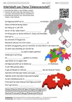 Vorschau - Arbeitsblätter - Arbeitsblatt "Eidgenossenschaft" + Onlineübung & MP3 + Infografik - Deckblatt