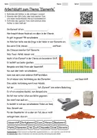 Vorschau - Arbeitsblätter - Arbeitsblatt "Elemente" + Onlineübung & MP3 + Infografik - Deckblatt
