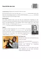 Vorschau - Arbeitsblätter - Arbeitsblatt "Jazz" mit Erklärvideo, Lösungen und Onlineübungen - Deckblatt