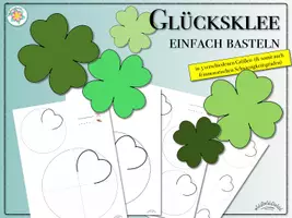Vorschau - Mal- und Bastelvorlagen - SPARPAKET „KLEEBLATT“ (Glück, Silvester, Neujahr) - Seite 1