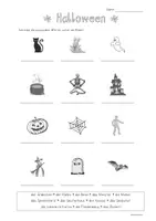 Vorschau - Arbeitsblätter - Freebie - DaZ - Arbeitsblatt - Wortschatz Halloween - Seite 1
