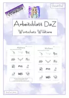 Vorschau - Arbeitsblätter - Freebie - DaZ - Arbeitsblatt - Wortschatz Wildtiere - Deckblatt