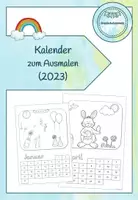Vorschau - Mal- und Bastelvorlagen - Kalender zum Ausmalen (2023&2024 oder ohne Jahresangabe) - Deckblatt