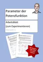 Vorschau - Arbeitsblätter - Parameter der Potenzfunktion - Deckblatt