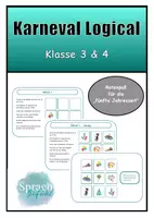 Vorschau - Spiele - Karneval / Fasching Logical für Klasse 3/4 - Deckblatt