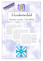 Vorschau - Arbeitsblätter - Freebie - Hunderterfeld - Kästchen anmalen - Schneeflocke - Deckblatt