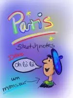 Vorschau - Arbeitsblätter - Sehenswürdigkeiten und erste Vokabeln: Paris - Sketchnotes Klasse 7 - Deckblatt