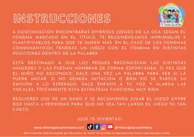 Vista previa - Manualidades / Dibujos para colorear - Juego de la oca: TODOS LOS FONEMAS - página 3