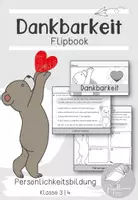 Vorschau - Arbeitsblätter - Flipbook Dankbarkeit | am Beispiel des Bilderbuchs "Danke dir, Leben" - Deckblatt