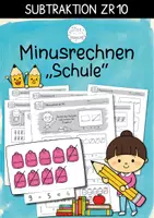 Vorschau - Arbeitsblätter - Minusrechnen "Schule" | Subtraktion ZR10 - Deckblatt