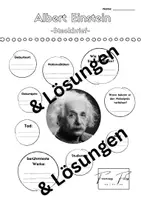 Vorschau - Arbeitsblätter - Steckbrief: Albert Einstein + Lösungen - Deckblatt