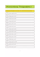 Vorschau - Arbeitsblätter - Prozentrechnung: Übungsaufgaben 1 - Deckblatt