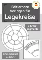 Vorschau - Mal- und Bastelvorlagen - Editierbarer Legekreis - Vorlage mit 7 Kreissegmenten (kommerziell) - Deckblatt