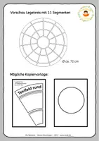 Vorschau - Mal- und Bastelvorlagen - Editierbarer Legekreis - Vorlage mit 11 Kreissegmenten (kommerziell, editierbar) - Seite 1