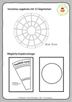Vorschau - Mal- und Bastelvorlagen - Editierbarer Legekreis - Vorlagen mit 13 Kreissegmenten (kommerziell, editierbar) - Seite 1