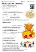 Vorschau - Arbeitsblätter - Arbeitsblatt "Erntedankfest" + Onlineübung & MP3 + Mindmap + Infografik - Deckblatt